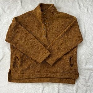 Aerie Women's Brown Zip-Up Sweater